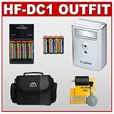 Canon HF-DC1 High-Power Flash + 8 Batteries & Charger + Case for PowerShot A570, A580, A590 IS, A650, A710, A720, SX100, A630, A640, S5 IS Digital Camera