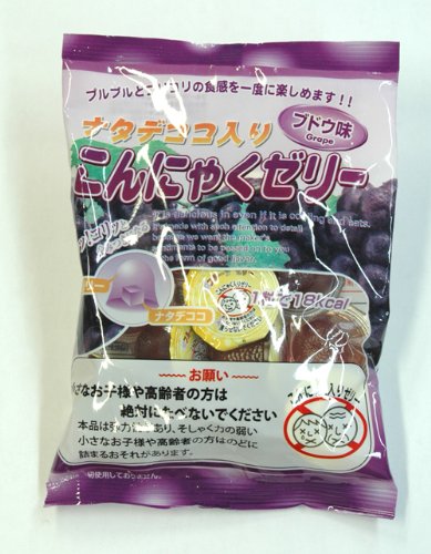 ナタデココ入り こんにゃくゼリー ブドウ味　12粒入り