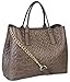 Diophy PU Leather Tote Satchel Large Womens Purse Handbag Accented with Metal Chain Top Handle with Removable Strap MD-2732 MD-2733