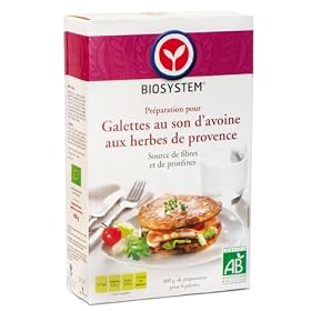 Biosystem - Pr�paration pour galettes son d'avoine aux herbes de Provences - 400 g
