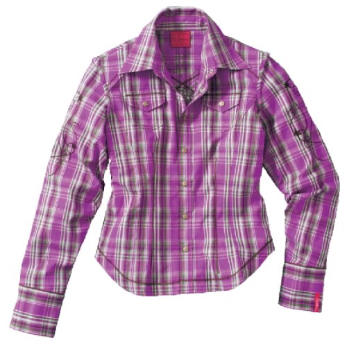 PlusMinus Bluse Frauen, kariert/pink