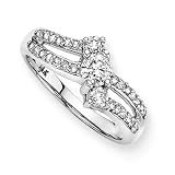 3 Diamond Anniversary Ring 1/2 ct. in 14K White Gold