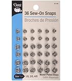 Dritz(R) Sew-On Snaps Nickel-Asst Size 1/0 2/0 4/0