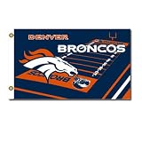 Denver Broncos NFL Field Design 3'x5' Banner Flag