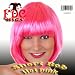 CC Short Bob Babe Fancy Dress Wig Hot Pink