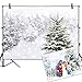 Allenjoy Christmas Backdrop 7x5ft Natural Winter Background for Photography White Snow Tree Home Party Decoration Photo Studio Props