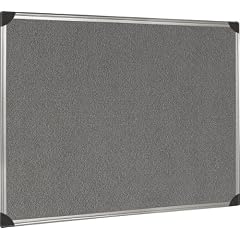 5 Star Premier Pinnwand mit Halterung und Aluminiumrahmen 900x600mm grau