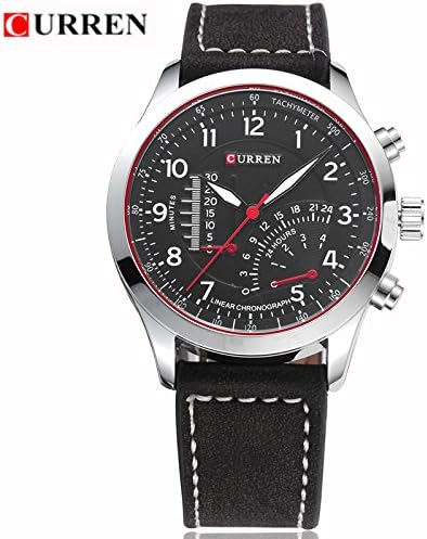 Affute Analog Men's Quartz Watch Casual Watch Men Wristwatch Leather Strap