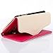 iPhone 6 Plus Case,6 Plus Case,$Uncle.Y PU Leather Wallet Flip Case Pure Back Zipper Magnet Button with Lanyard for iPhone 6 Plus Case Rose Red