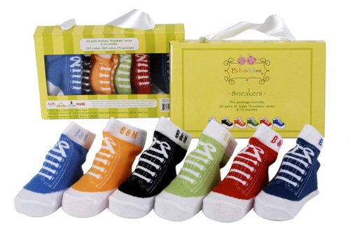 Bibi & Mimi Baby Socks - Sneakers, 6 Pairs