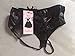 Women 's Butter Fly Leatherette Open Crotch G String T Back Sexy Panties Black,US(8-10) M US REGULAR SIZE