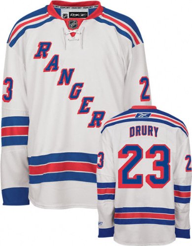 Chris Drury Jersey: Reebok White #23 New York Rangers Premier Jersey