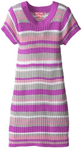 Pink Angel Big Girls' Striped Sweater Dress