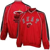 NBA Miami Heat NBA Pullover Wind Jacket - Red (XX-Large)