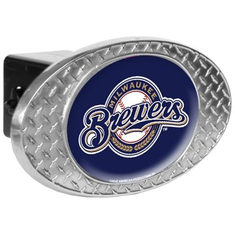 Milwaukee Brewers Metal Tow Hitch Cover