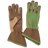 Angelas Garden 7105 701L Womens Heavy Duty Garden Glove with Padded Palm Willow L