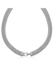 18K Yellow Gold and Sterling Silver Diamond Accented Popcorn Necklace