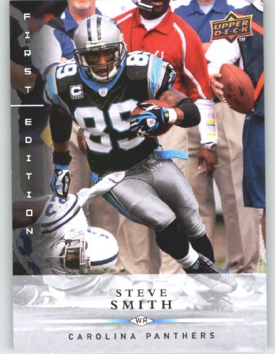 Steve Smith / Carolina Panthers / 2008 Upper Deck First Edition Football Card # 22 / NFL Football Trading Card in Screwdown!