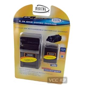 Sakar BP-819 Lithium Ion Battery Pack & Charger for Canon HF & HG Series Camcorders
