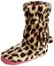 Betsey Johnson Women's Flirty Fur Slipper Boot, Leopard Camel, Large (9-10)
