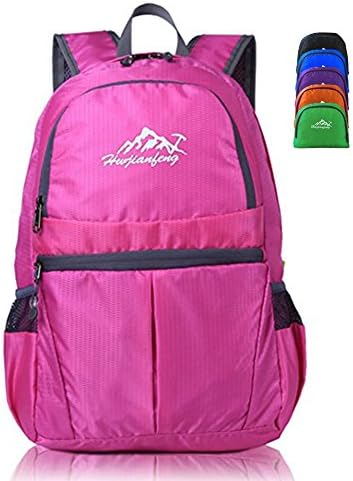 Dating Travel Lightweight Packable Durable Travel Hiking Backpack Daypack Rose Red