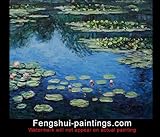 Monet Water Lilies Painting, Oil Reproduction On Canvas Art c0297