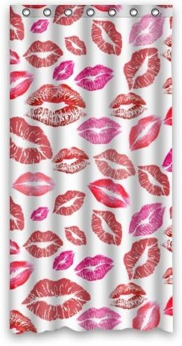 Funny Shower Curtain - Sex lip Sweet kiss Polyester Fabric Waterproof Shower Curtains 36" x 72"