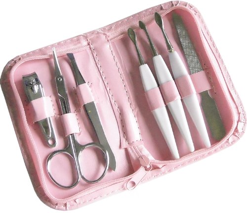 7 Pcs Nails Manicure set in Wallet, Colors may vary