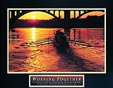 Working Together Rowing Motivational Poster Inspiratonal Art Print