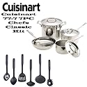 Cuisinart 77-7 7PC Chefs Classic Non-Stick Hard Anodized Cookware Set Harold Imports Heat Resistant Non-Stick 6-piece Nylon Kitchen Tool Set
