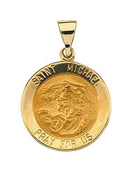 14k Yellow Gold St. Michael Medal - 18.25 Mm
