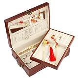 Wooden Jewelry Box / Jewelry Organizer - 11 x 7.5 x 3.5, Two-layer, Gift Idea