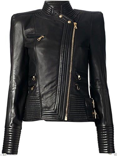 leatherjacket Womens Genuine Lambskin Motorcylce Leather Jacket