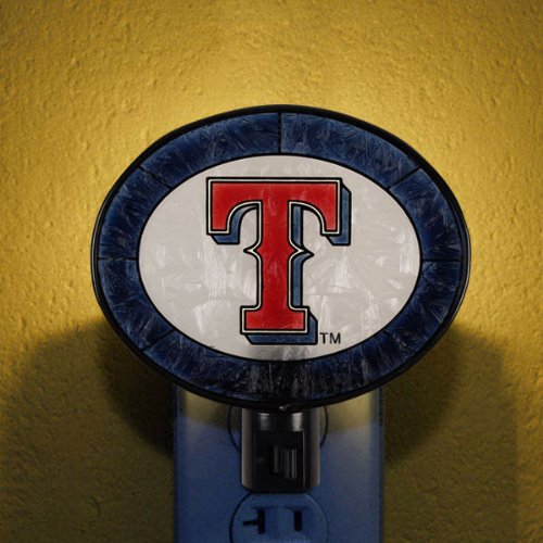 Texas Rangers Art Glass Night Light