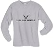 Air Force Long Sleeve T-Shirt - Authentic Military Style Physical Training T-Shirt in gray