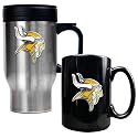Minnesota Vikings Travel Mug/ Coffee Mug Set