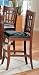 (Set of 2) Counter Height Bar Stools in Dark Cherry with Vinyl Seat