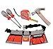 CP Toys Adjustable Tool Belt with Multiple Pockets and 4 pc.Real Tools Set