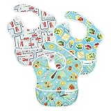 Bumkins(バンキンス) 　スーパービブ（食事用防水ビブ） 6~24ヶ月 3枚組（コンストラクション・オールスター・ファイアーエンジン） [並行輸入品]