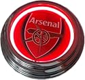 Arsenal FC Neon wall clock. Official Gunners merchandise with stylish chrome effect finish