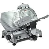 KWS Premium Commercial 420w Electric Meat Slicer 12" Stainless Blade, Frozen Meat/ Cheese/ Food Slicer Low Noises