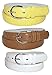 CTM® Womens Leather 1 1/8 Inch Basic Dress Belt, Medium, Navy