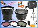 Tokina 3x Telephoto & Digital Optics 0.42x Wide Angle Macro Lens Accessory Kit for Fuji S7000 S602 S4900