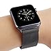 GKKIOO Replacement Mesh Stainless Steel Band for Apple Smart Watch-Black