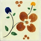 Mexican Tile - 4x4 Flower & Buds Talavera