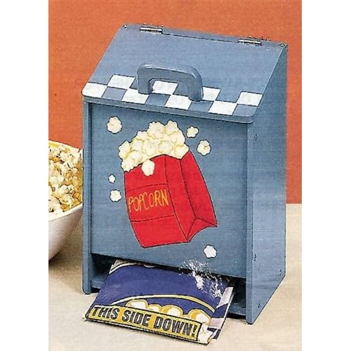 DECORATIVE WOODEN MICROWAVE POPCORN PACKET HOLDER AND