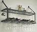 Kitchen & Housewares : Rogar Estate Wall-Mounting 2-Shelf Wine Rack - Black/ Chrome