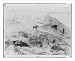Historic Print (M): Birds-eye view of canyon at Wounded Knee, S.D.