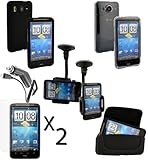 HTC Inspire 4G 7pc Accessories Bundle Charger Cases Screen Guards Car Holde ....