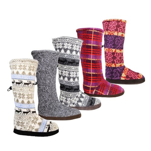MUK LUKS Women's Fairisle Knit Toggle Boot
